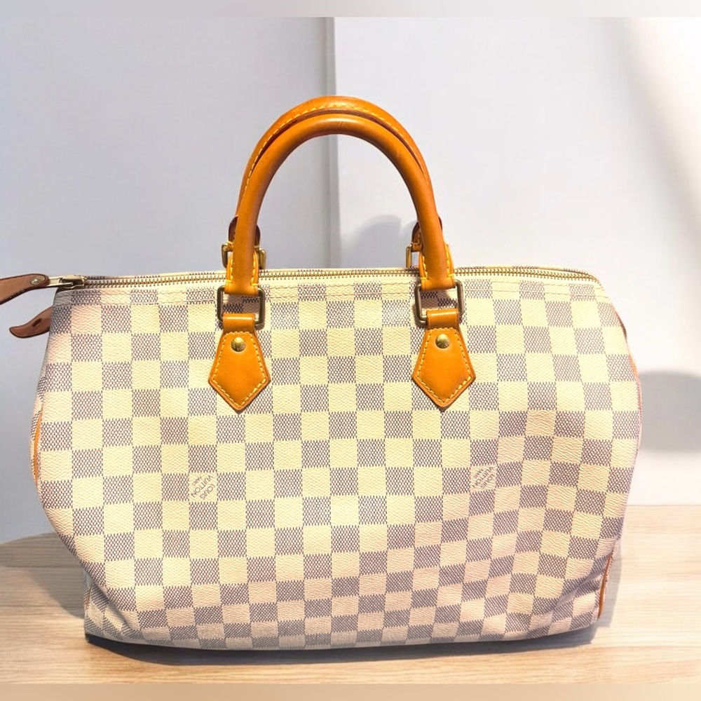 ‼️SOLD‼️Authentic Louis Vuitton speedy35 Damier Azur good condition